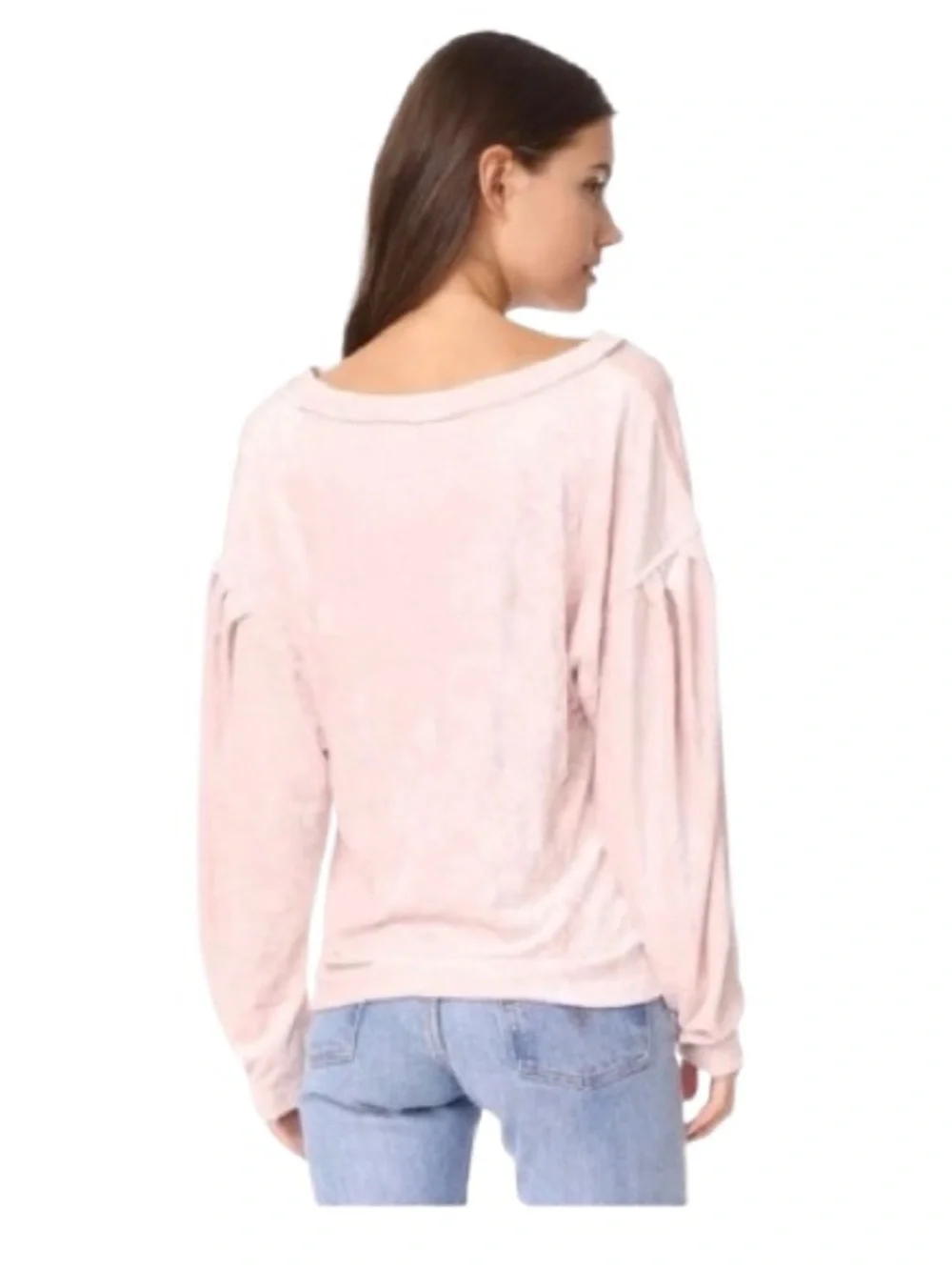 Free People We The Free Crushed Velvet Sweatshirt